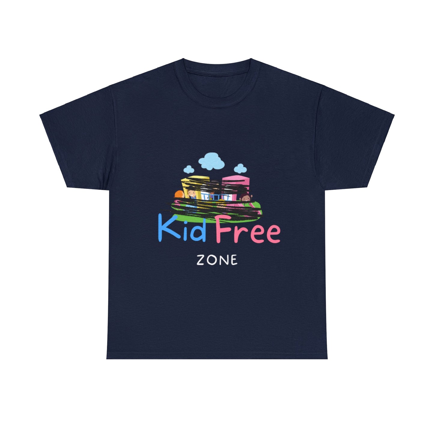 Kid Free Zone Unisex Heavy Cotton Tee