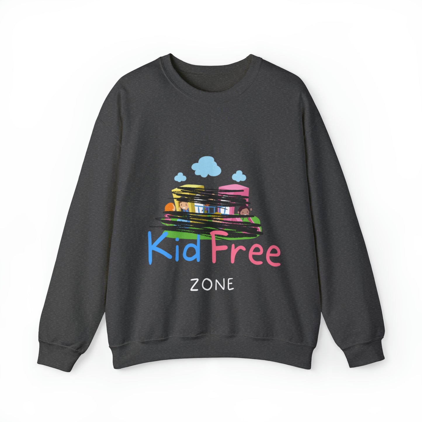 Kid Free Zone Unisex Heavy Blend™ Crewneck Sweatshirt