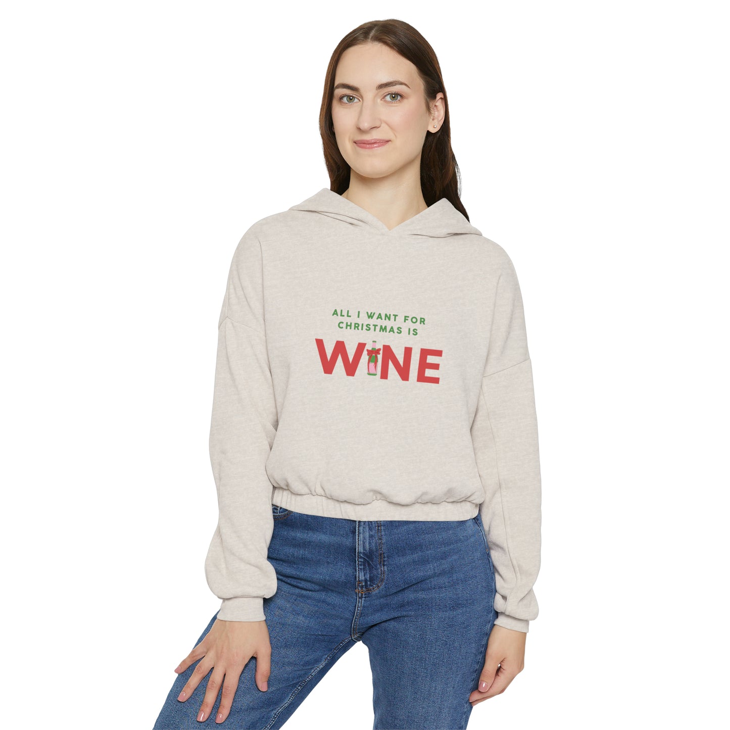 Wine Women's Cinched Bottom Hoodie