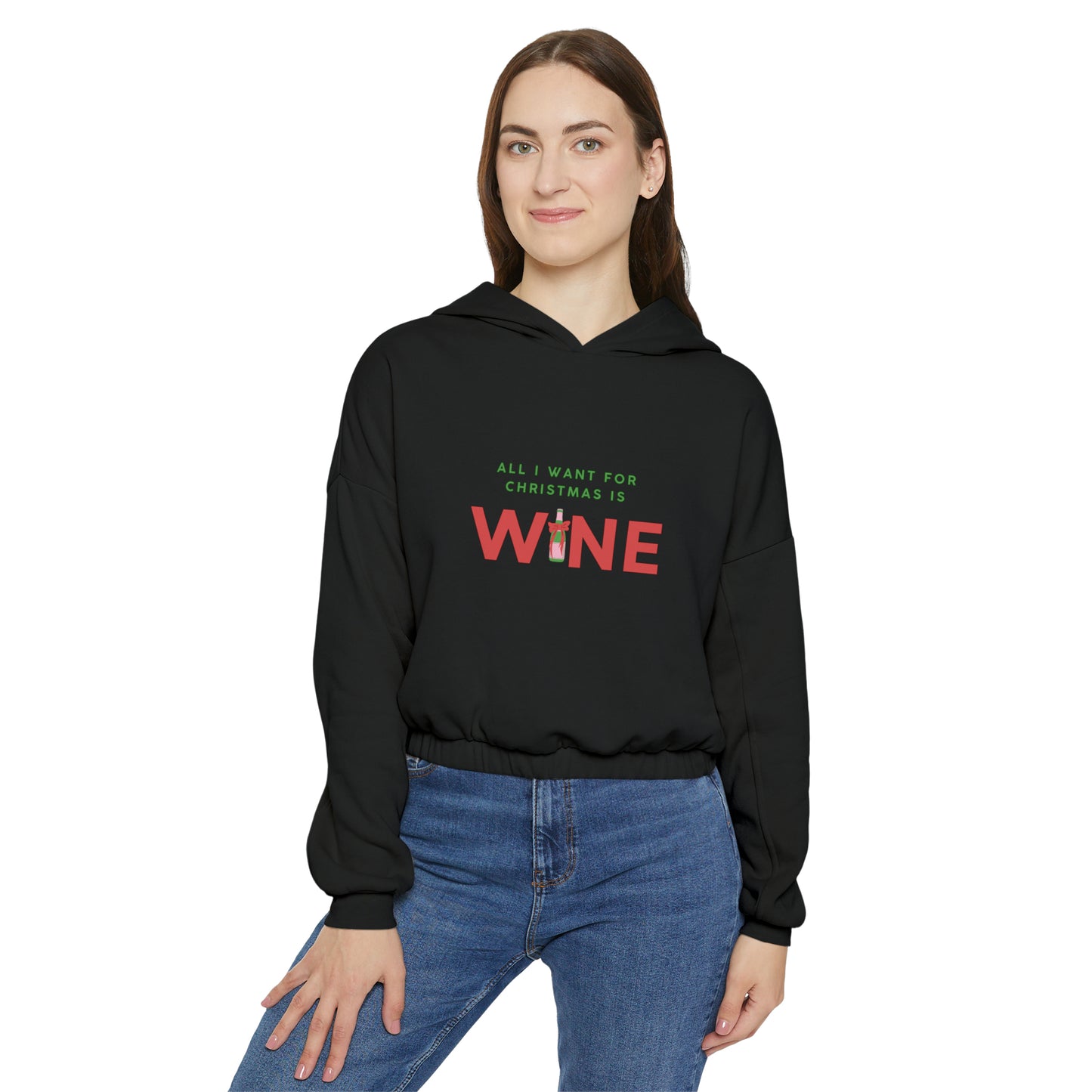 Wine Women's Cinched Bottom Hoodie