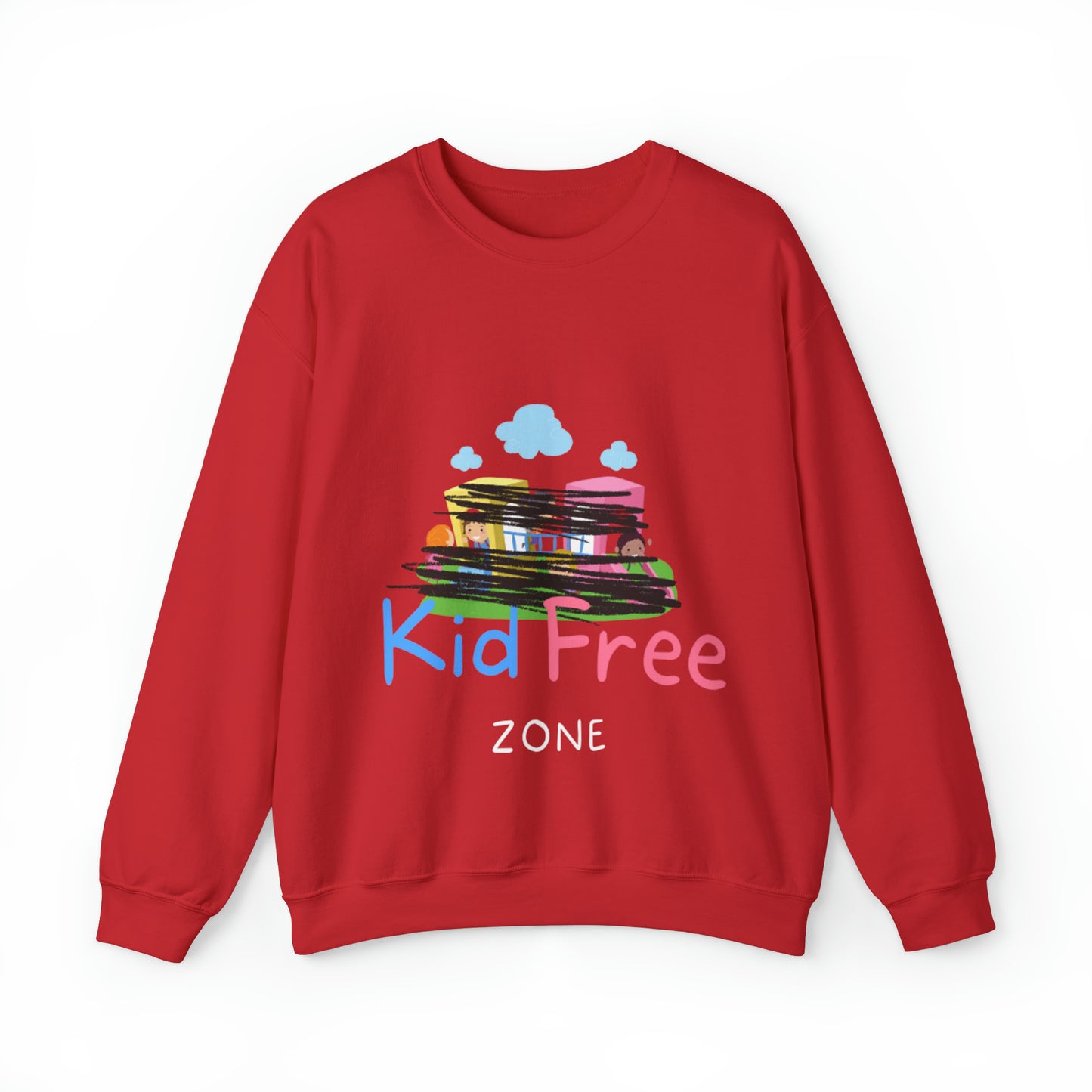 Kid Free Zone Unisex Heavy Blend™ Crewneck Sweatshirt