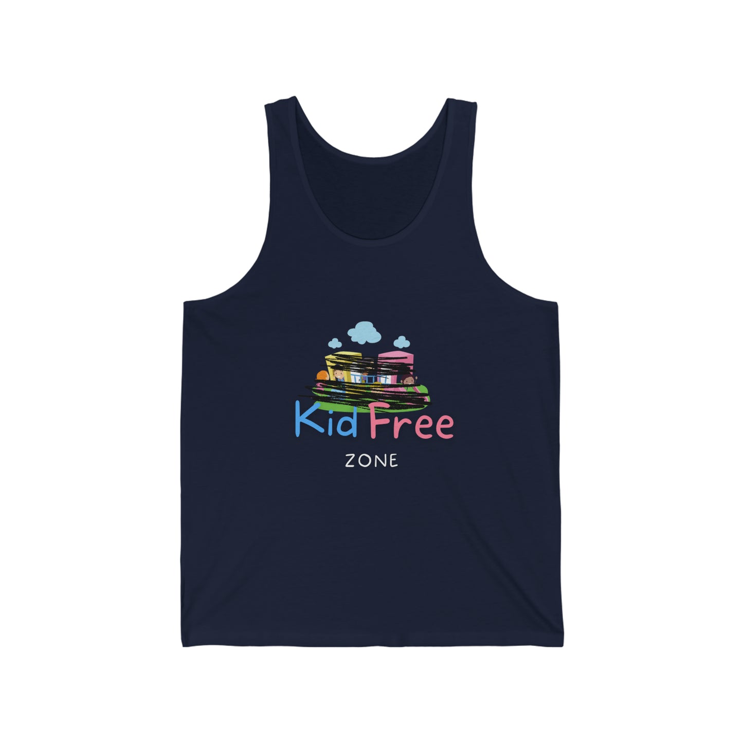 Kid Free Zone Unisex Jersey Tank