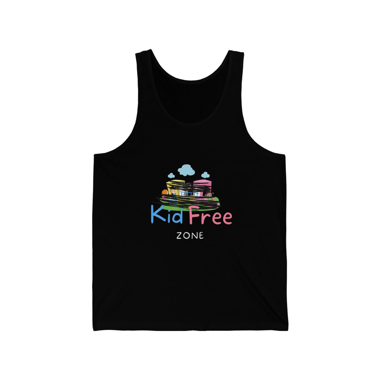 Kid Free Zone Unisex Jersey Tank