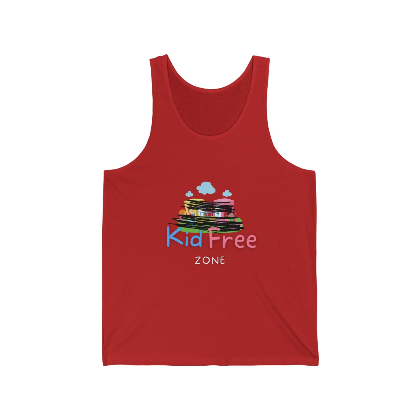 Kid Free Zone Unisex Jersey Tank