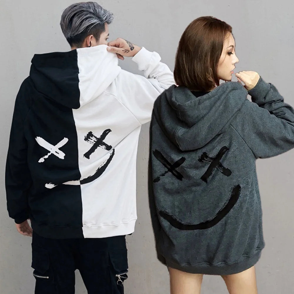 New Men's Casual Sports Hoodie Printed quilted hoodie Sweatshirt Men's and Women's Hip hop pullover couple streetwear