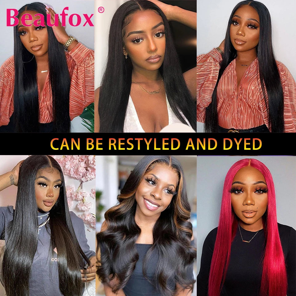 Beaufox Peruvian Hair Bundles Straight Human Hair Natural Black 1/3/4 Pcs 8-30 Inches