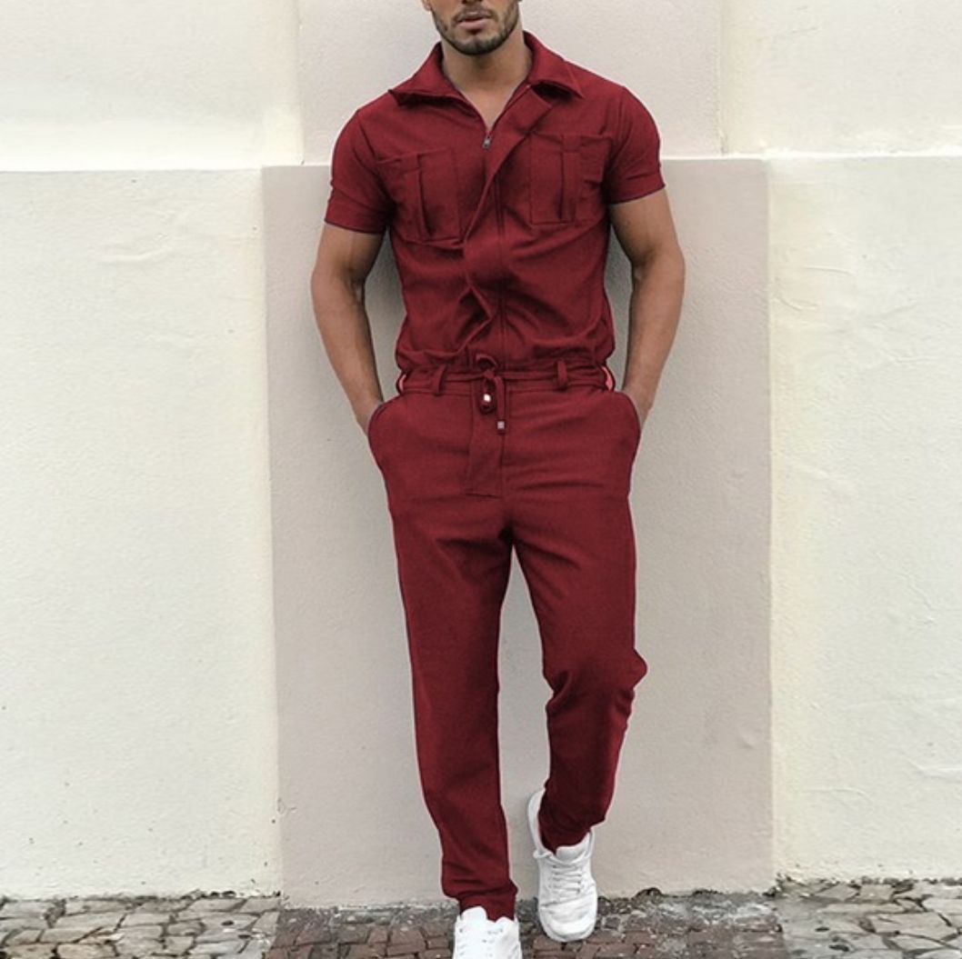 Men's Pants Casual Loose One-piece Suit