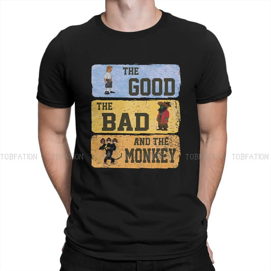 The Good The Bad Pirate Man's TShirt Monkey Island Game O Neck Short Sleeve 100% Cotton T Shirt Humor Top Quality Gift Idea