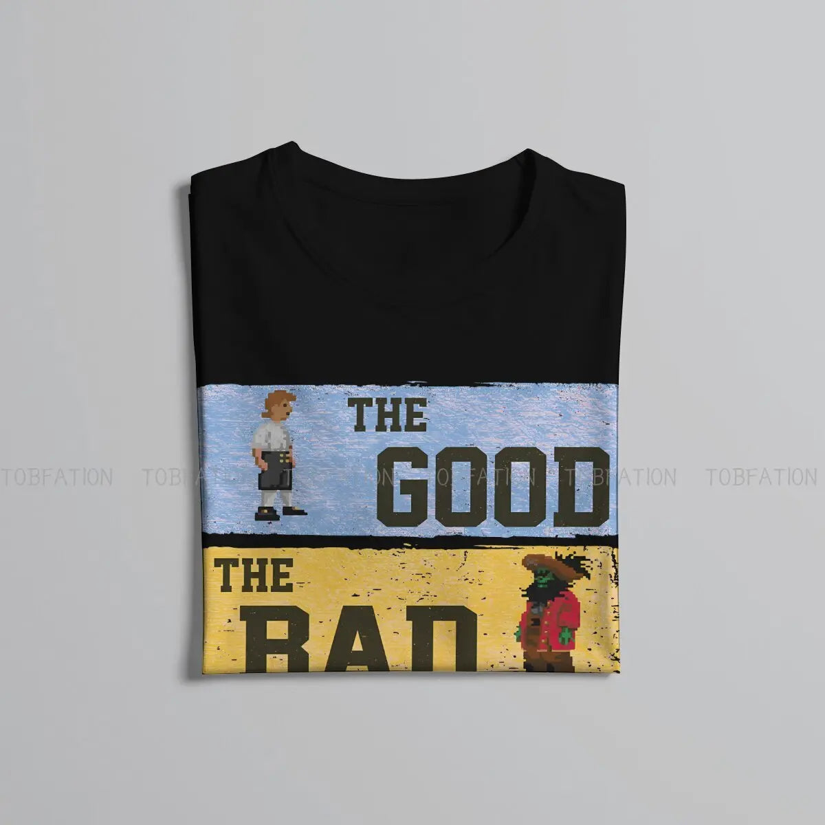 The Good The Bad Pirate Man's TShirt Monkey Island Game O Neck Short Sleeve 100% Cotton T Shirt Humor Top Quality Gift Idea