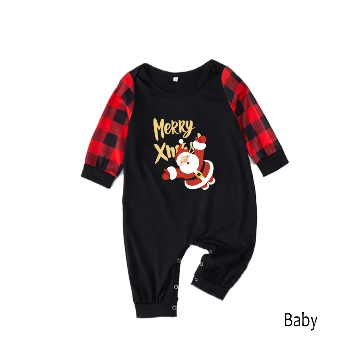 Merry Xmas Family Matching Outfits 2023 New Winter Santa Claus Print Parent-child Clothing Set Christmas Pajamas Soft Sleepwear