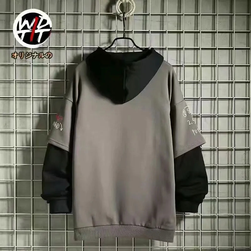 New Spring Autumn Hoodie Sweater Men Loose Hip-hop Jacket Harbor Wind Tops Hoodies Pullover H26