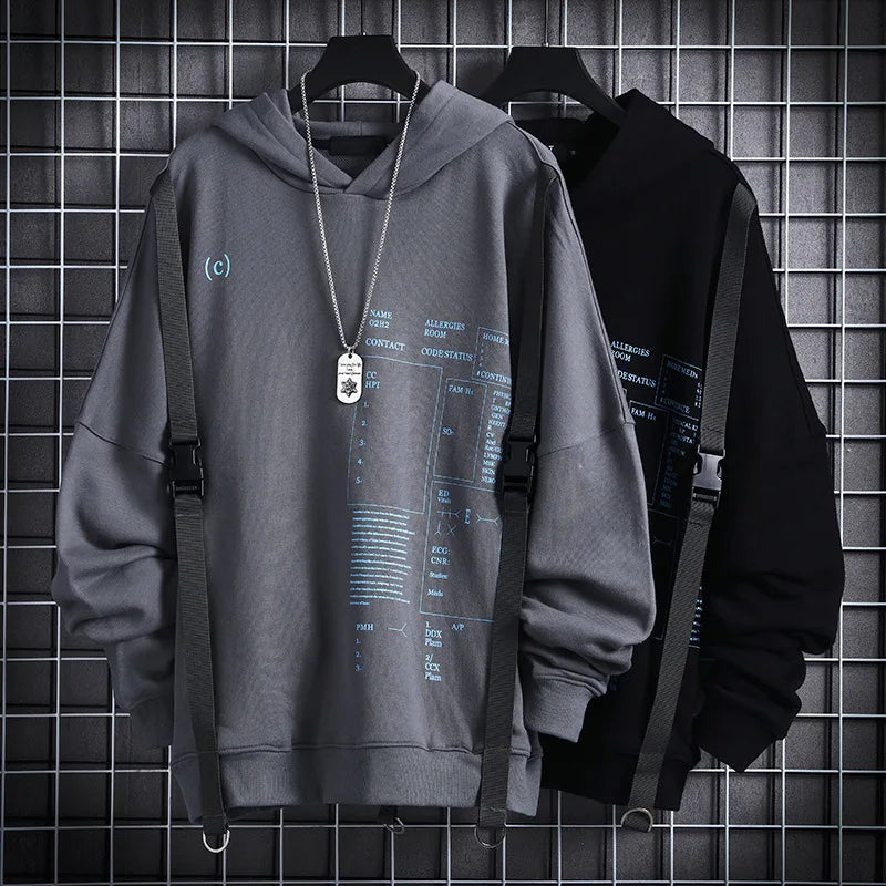 New Spring Autumn Hoodie Sweater Men Loose Hip-hop Jacket Harbor Wind Tops Hoodies Pullover H28