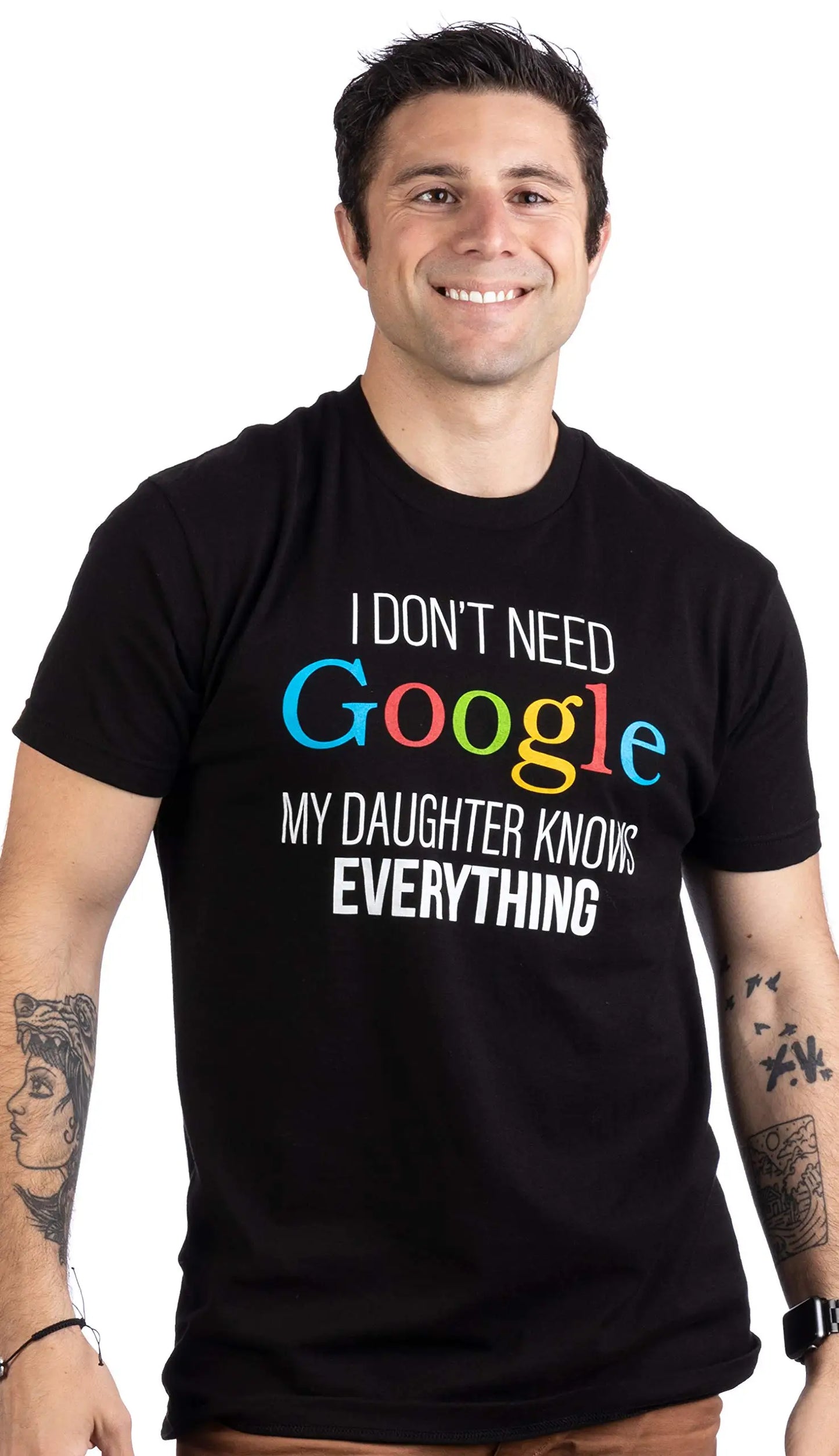 2023 Mens Clothing My Daughter Knows Everything Funny Yk2 T Shirt for Men Cotton Tee Homme Top Camiseta #45322